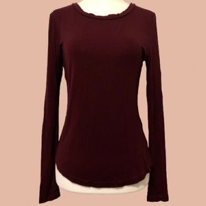 💸 $2 ADD-ON Forever 21 Burgundy Long Sleeve T-Shirt